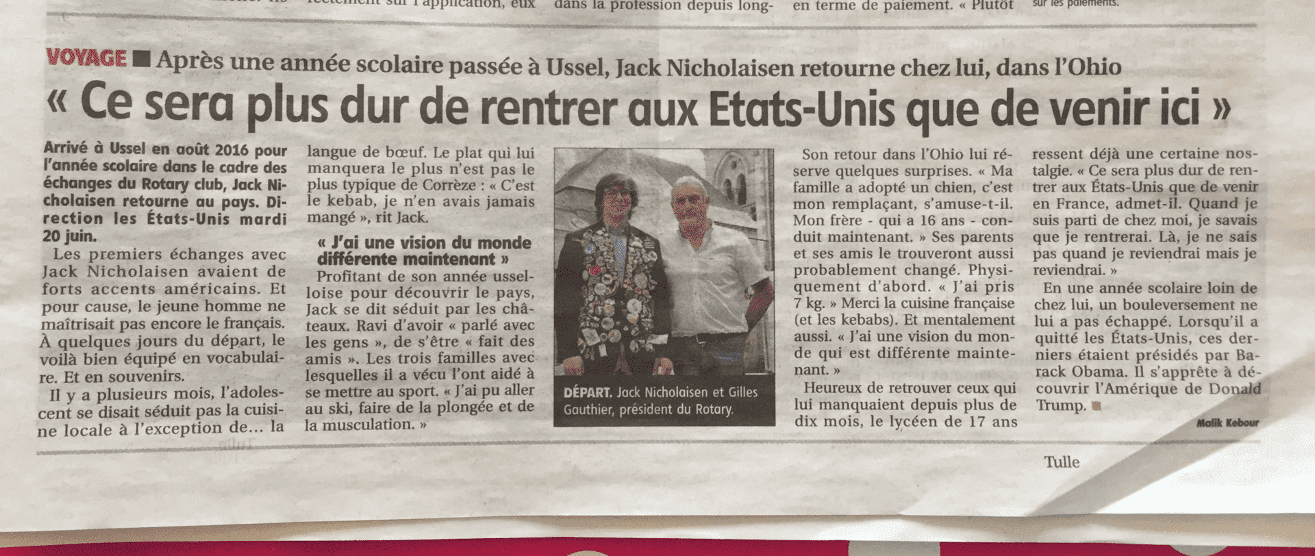 La Montagne newspaper article french news paper