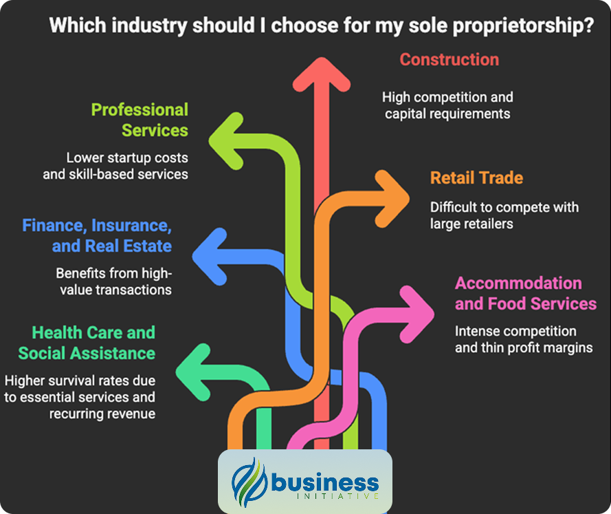 most successful sole proprietorships and industry specific business success rates successful sole proprietorship businesses by industry and best sole proprietorships