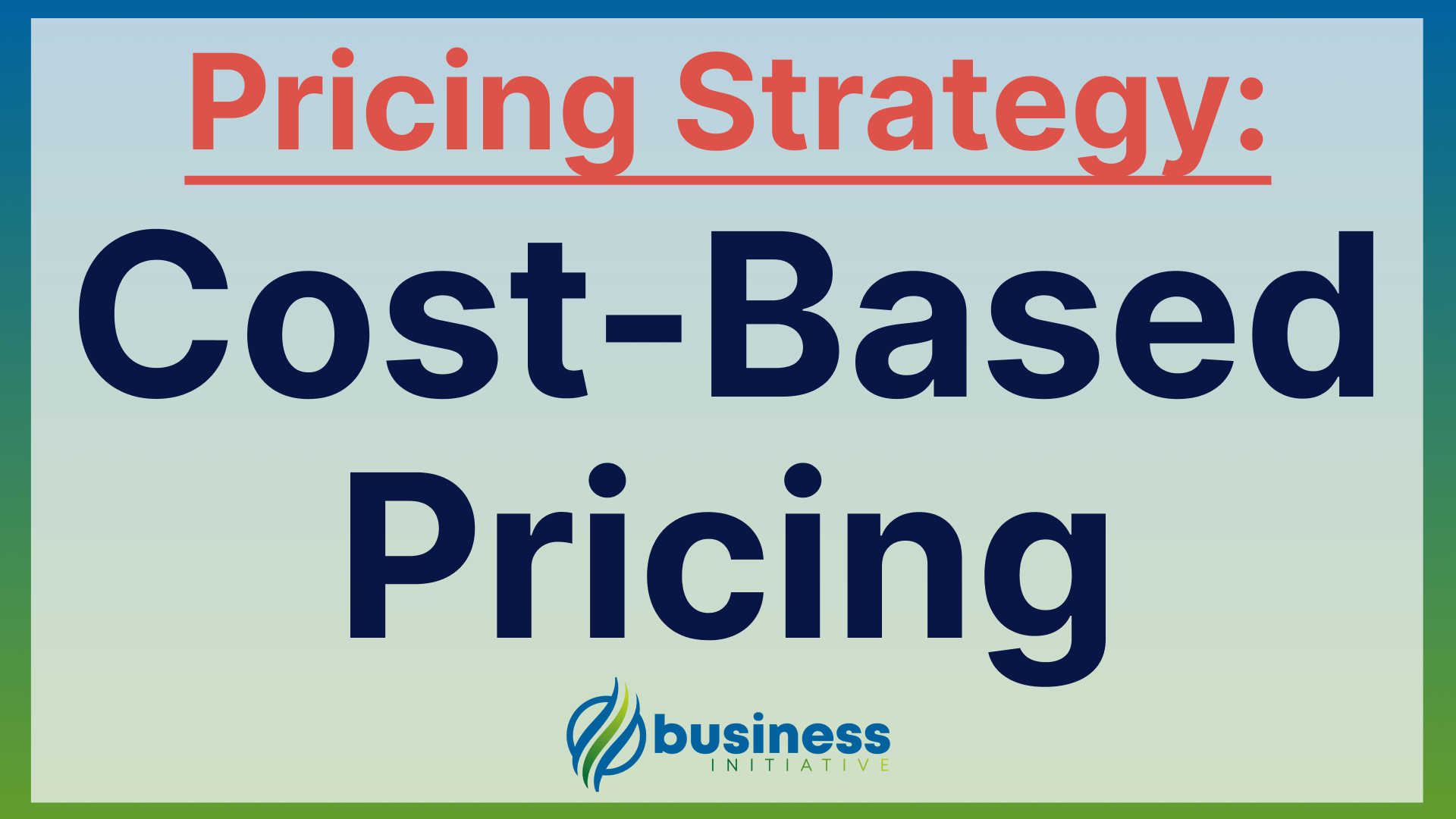 cost-based pricing