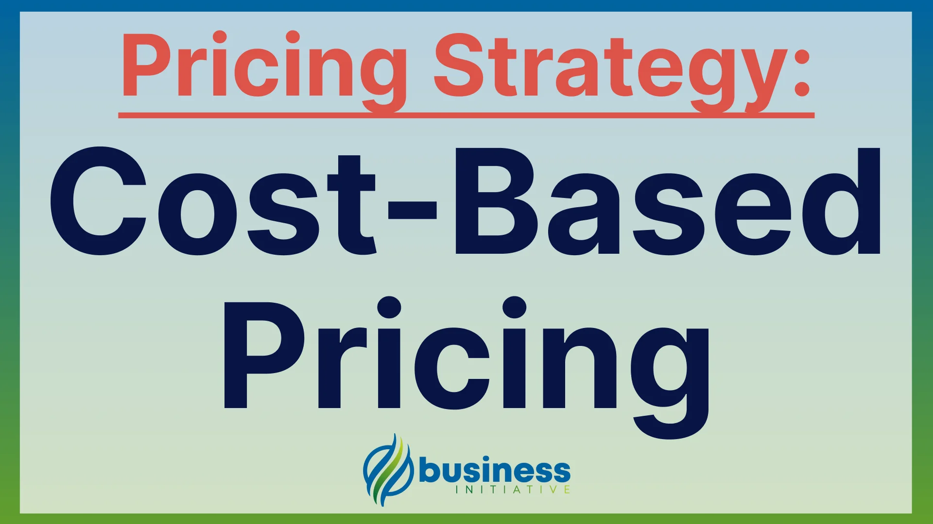 cost-based pricing