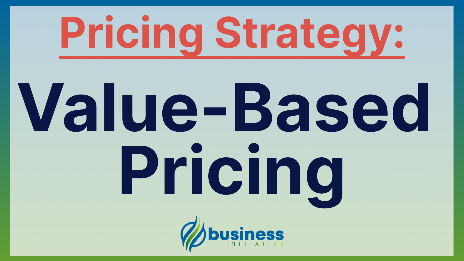 value-based pricing