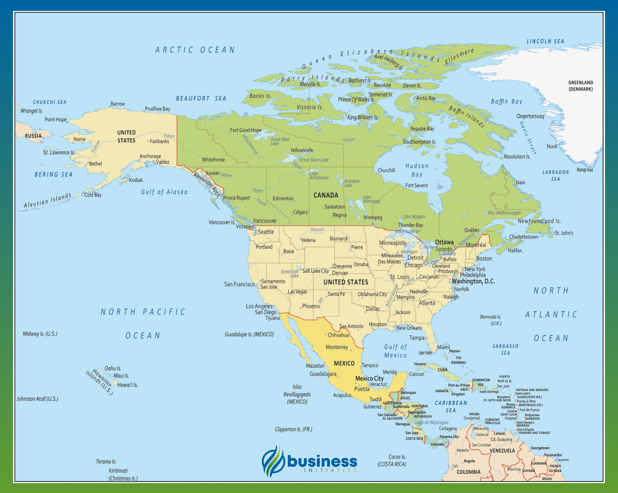 north america map